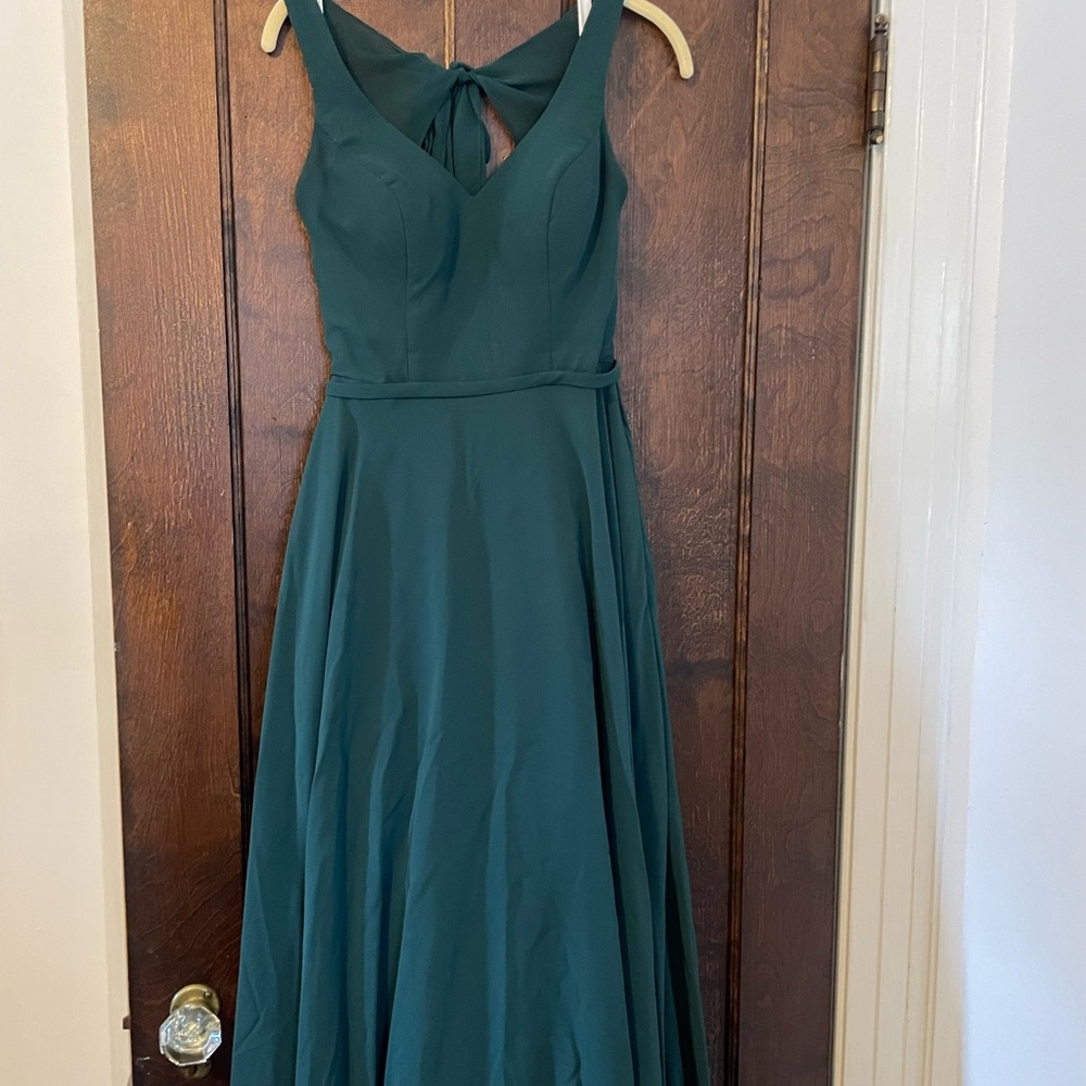 Azazie Briena Pine dress